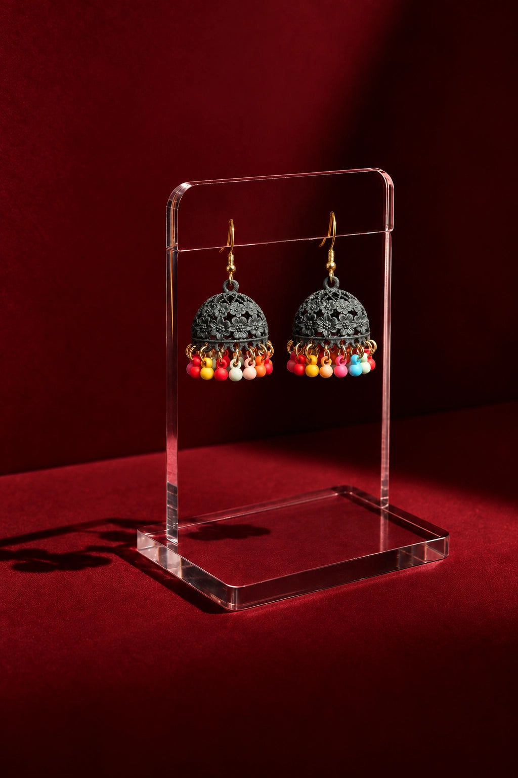 Roshi – Floral Jhumka Earrings