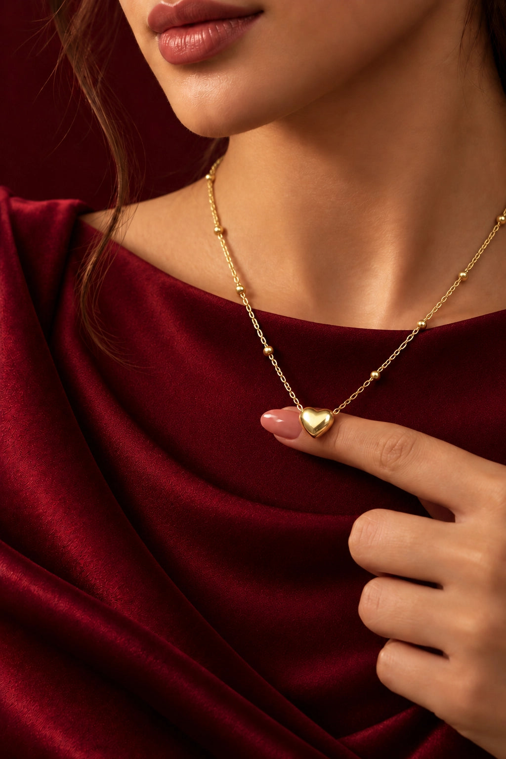 Sehr – Gold Heart Necklace