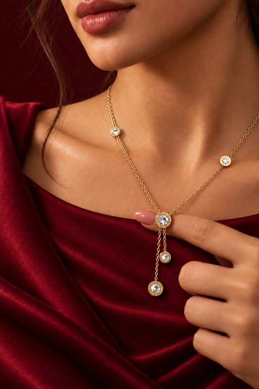 Roselle – Crystal Drop Necklace