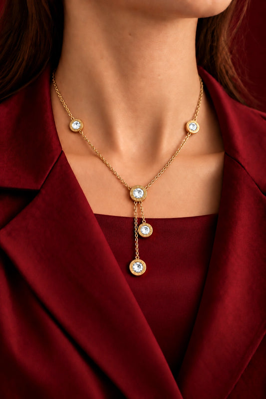 Roselle – Crystal Drop Necklace