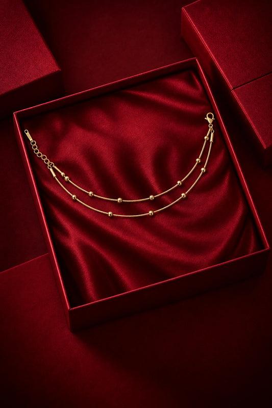 Leon – Gold Beaded Bracelet