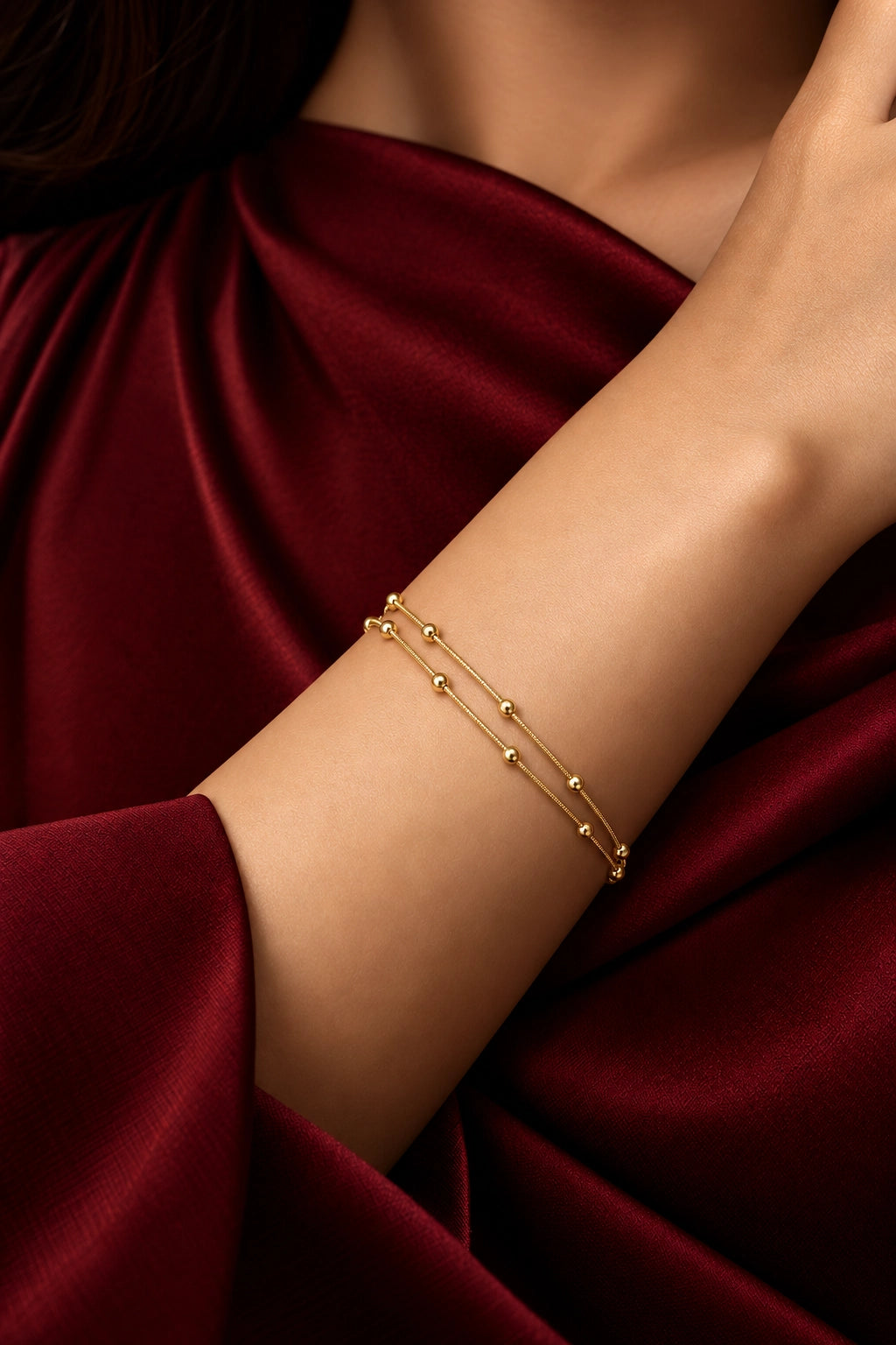 Leon – Gold Beaded Bracelet