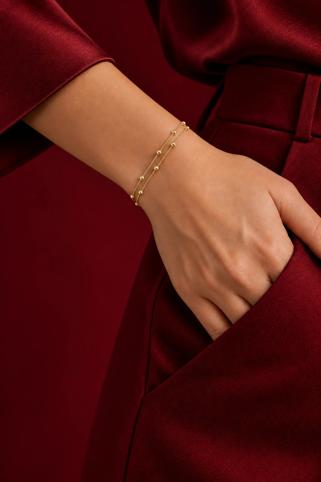 Leon – Gold Beaded Bracelet