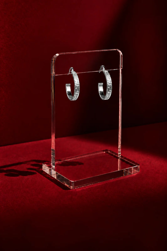 Engraved Hoop Earrings in Gold & Silver Pakistan | ZARIF