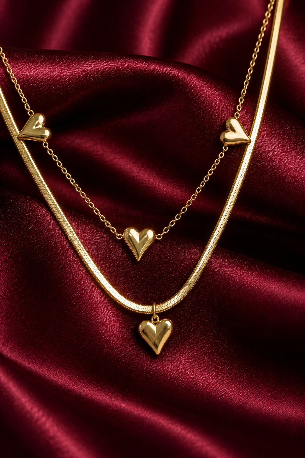 Zareen – Layered Heart Necklace