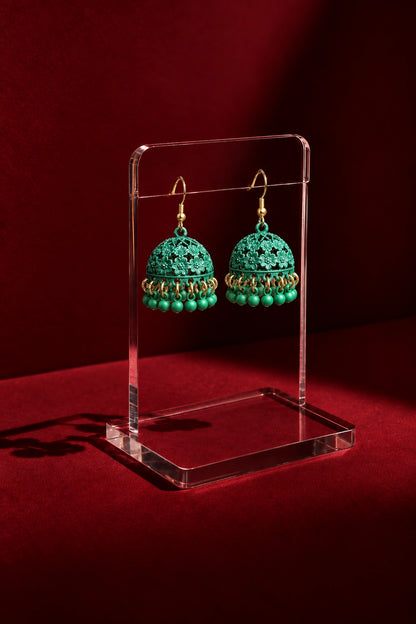 Roshi – Floral Jhumka Earrings