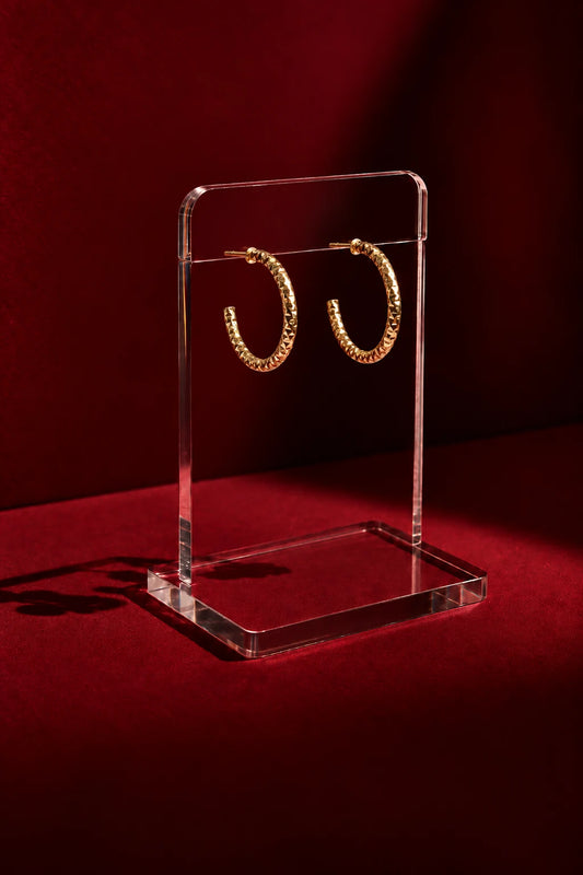 Diamond Cut Hoop Earrings in Gold & Silver | ZARIF