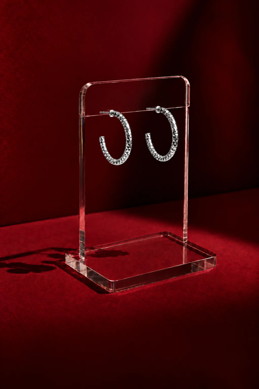 Diamond Cut Hoop Earrings in Gold & Silver | ZARIF