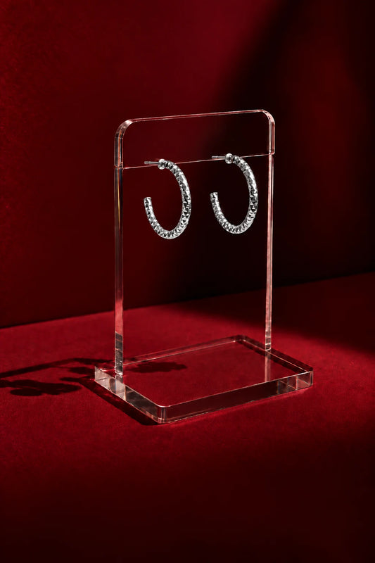 Diamond Cut Hoop Earrings in Gold & Silver | ZARIF